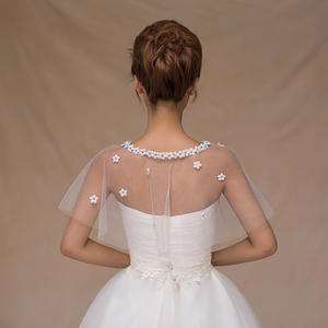 Genya ผ้าคลุมไหล่ปักลายสำหรับเจ้าสาว,ผ้าคลุมไหล่แต่งลูกไม้สำหรับผู้หญิงชุดงานเลี้ยงและงานพรอม - Product Image 5