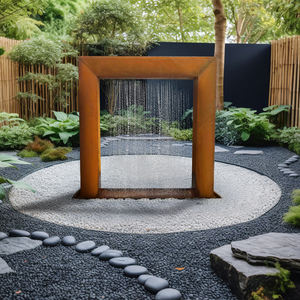 Dekorativer Garten-Wandbrunnen mit Wasserfall für Außenbereiche - Product Image 2