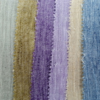 Tissus en mélange de lin Chambray teints en fil froissé Choix multiples de l'usine