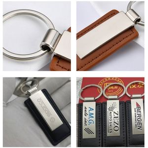 Custom Logo Luxury Designer Bulk Laser Engraving <b>Leather</b> Car Blank Metal Advertising Business Gifts <b>Leather</b> <b>Keychains</b> - Product Image 3