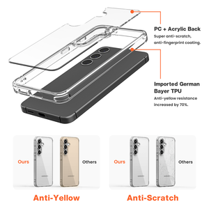 Coque de téléphone transparente antichoc pour Samsung Galaxy S25 S26 Plus Ultra PC+TPU avec protection d'angle airbag - Product Image 4
