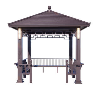 Alta resistência alumínio liga retro <span class=keywords><strong>pergola</strong></span> exterior antigo gazebo jardim construção sunproof - Product Image 2