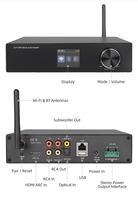 Amplificateur domestique numérique 2.1 Pro CL-500W 100Wx2, stéréo sans fil BT, multi-zones, WiFi, récepteur de streaming musical haute résolution, système audio-vidéo pour toute la maison
