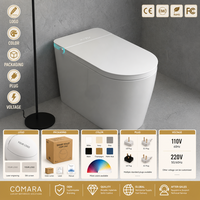 Bidet intelligent sans réservoir, électrique, automatique, à siphon en S, avec télécommande, siège chauffant, à poser au sol, garantie 3 ans
