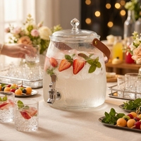 Distributeur d'eau en PET de 5 gallons avec robinet, distributeur d'eau en vrac, conteneur d'eau froide pour fête et barbecue