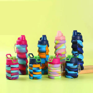 Botella de Agua Portátil de Silicona de 500 ml, Plegable, Extensible, a Prueba de Fugas, Libre de BPA, Apta para Lavavajillas y <span class=keywords><strong>Microondas</strong></span>, para Actividades al Aire Libre - Product Image 3