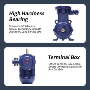 Motor Asíncrono Trifásico de CA de <span class=keywords><strong>Hierro</strong></span> Fundido a Prueba de Explosiones IE3 de 0.25HP 0.37HP 0.5HP 0.75HP 1HP <span class=keywords><strong>1</strong></span>.5HP 2HP 3HP 4HP 5.5HP 7.5HP 10HP 15HP - Product Image 2