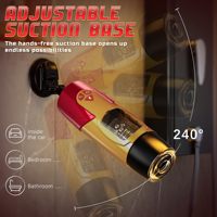 Dark Knight Realistic Pocket Pussy Männer Stroker Sex Machine Rotierender Schub Automatischer männlicher Masturbation becher mit Saug basis