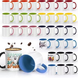 Sublimation Ceramic <b>Mug</b> 15Oz Round With Handle Solid Color Customizable For Promotional Gift Use - Product Image 3