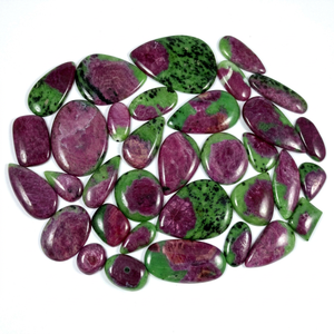 Piedras de Zoisita Rubí Natural de Alta Calidad, Cabujones de Formas Variadas, Piedras Sueltas para la Fabricación de Joyería - Product Image 1