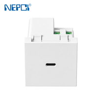 Módulo de Cargador Rápido USB Tipo-C PD de 65W, 45x45mm, Panel Adaptador de Corriente Integrado para Hogar y Oficina