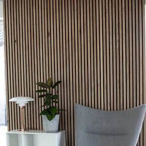 블랙 우드 패널 자연 고품질 중국 제조 장식 Akupanel 나무 슬레이트 벽 음향 패널