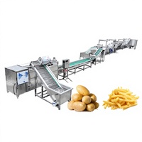 Volledig automatische productielijn voor Long Kun aardappelchips, complete productielijn voor vers gesneden aardappelchips