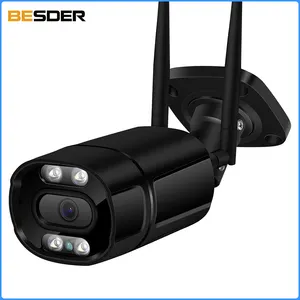 BESDER防水5MP闭路电视摄像机PIR检测智能语音报警iCsee应用安全摄像机无线户外
