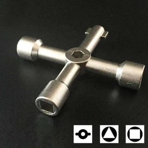 Clé triangulaire universelle multifonctions à 4 voies Clés <span class=keywords><strong>de</strong></span> <span class=keywords><strong>plombier</strong></span> Triangle pour armoires <span class=keywords><strong>de</strong></span> compteurs électriques à gaz Radiateurs <span class=keywords><strong>de</strong></span> purge - Product Image 2