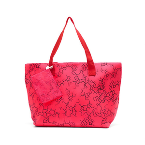 Sac à bandoulière en toile à motif imprimé numérique 56x36x17cm, sac de plage avec petite pochette - Product Image 1