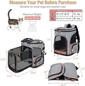 Muestra gratuita de transportín extra grande para 2 gatos, transportín portátil de lados blandos para mascotas grandes para viajar, uso en interiores y exteriores - Product Image 4