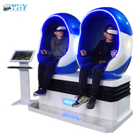 YHY Plus de 200 jeux Simulateur de réalité virtuelle Machine à œufs 2 places Chaise œuf réalité virtuelle 9D avec lunettes de réalité virtuelle 3D
