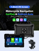 Sistema de Navegación Global para Motocicletas, Pantalla Inalámbrica de 7.0 Pulgadas con CarPlay y Android Auto, Resistente al Agua IP67, Navegación Inteligente para Motocicletas
