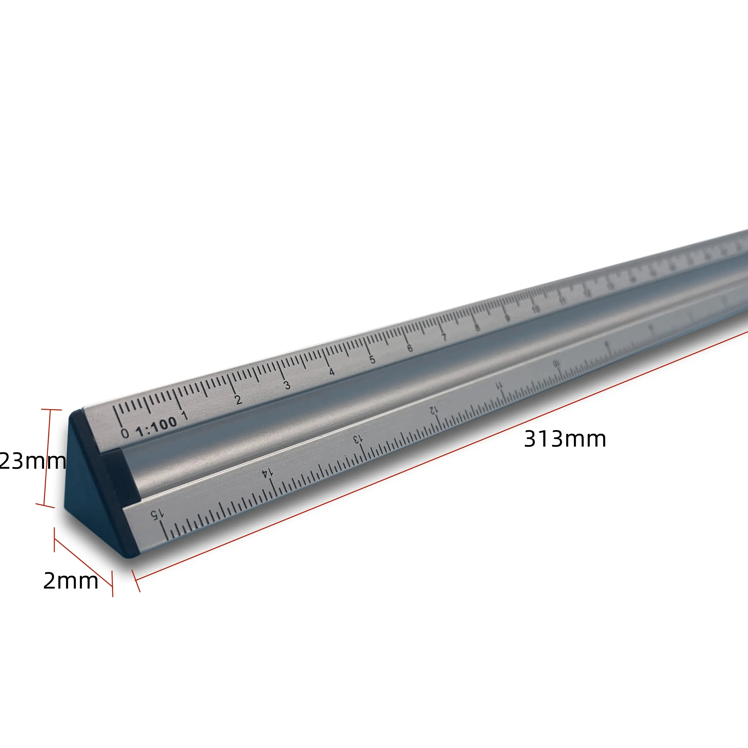 Hot Selling Stainless Steel Architectural Scale Models Triangle Ruler For Architect