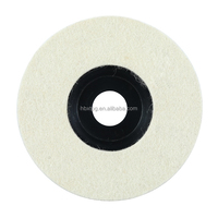 Roue de polissage en feutre de laine orange ODM, roue de polissage angulaire en feutre 100mm 115mm 125mm pour marbre, pierre, céramique, verre, meubles