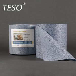 Chiffons de nettoyage industriels TESO écologiques en polypropylène bleu/blanc 20cmX30cm pliés pour le nettoyage des machines automobiles et aérospatiales - Product Image 5