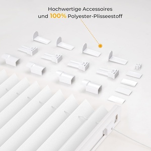 Persiana plisada tipo panal opaca con clip, sin necesidad de taladrar - Product Image 6