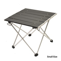 Table pliante rectangulaire ultralégère en alliage d'aluminium pour l'extérieur, style glamping, pour barbecue, camping, repas et thé en autonomie