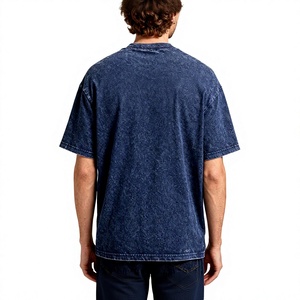 240G Heavyweight Denim <b>Washed</b> Oversized Men's T-Shirt Pocket Style Short Sleeve Loose American Vintage Trendy Brand - Product Image 2