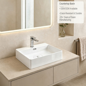 Vasque de salle de bain à finition brillante, facile à nettoyer, pour projets (vente en gros) - Product Image 2