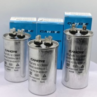 Condensateur de compresseur Hongye CBB65 20-50F, boîtier en aluminium, -40°C-85°C, 450VAC pour climatisation et déshumidificateur industriel
