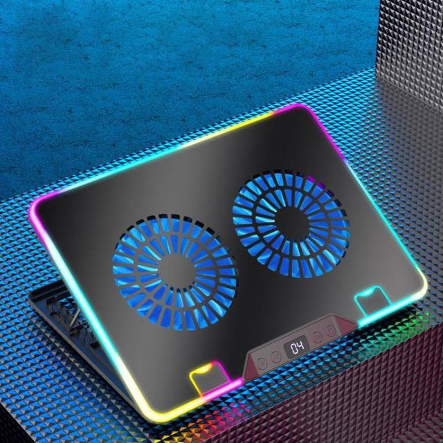 New Arrival NUOXI F36-2 6-Speed Adjustable Dual-Fan Ultrathin Laptop Cooler Computer Cooling Fan