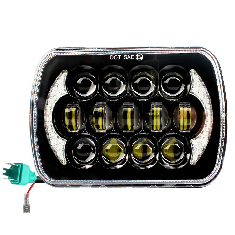 Farol de led com feixe selado, venda quente de faróis de 45w e 5x7 polegadas, 7x6, h6054, feixe alto e baixo, para carro e cherokee, luz de trabalho