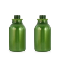 PET Pumpflasche 400ml 530ml Glänzend Grün Runde Schulter mit Goldpumpe für Shampoo Duschgel Conditioner Handseife