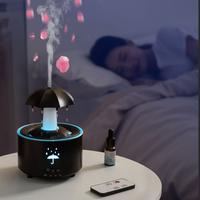 Diffuseur d'arômes en forme de nuage de pluie, humidificateur d'air ultrasonique à lumière colorée pour hôtel, 300 ml, goutte de pluie rotative, huile essentielle