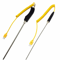 Sonde de température thermocouple de type K, flexible, blindée, sans mise à la terre, capteur de température enfichable