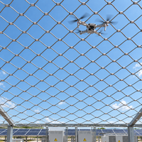 Filet anti-drone personnalisé en câble métallique 50x50cm 6mm en acier galvanisé à chaud pour la couverture aérienne des bâtiments commerciaux