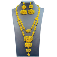 Ensembles de bijoux de mode de mariage indien de mariée en plaqué or personnalisé pour femmes ensembles de collier de boucles d'oreilles bague bracelet vente en gros