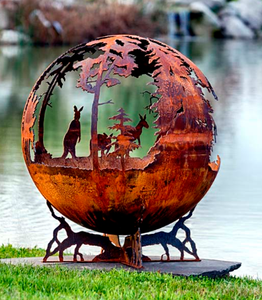 Brasero de Leña Personalizado, Independiente, Rústico y Ecológico, de Acero Corten con Acabado Oxidado para Decoración de Jardín - Product Image 3