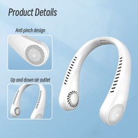Ventilateur de refroidissement portable sans lame 2000mAh Affichage de la puissance LED Ventilateur de cou portable rechargeable par USB pour l'extérieur