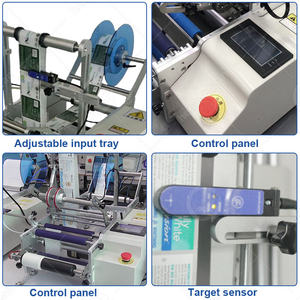 Machine d'étiquetage semi-automatique OCEAN pour petites bouteilles en plastique, yaourt, vin, avec colle thermofusible - Product Image 5