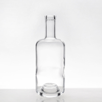 Bouteille en verre dépoli transparent 250ml 375ml 500ml pour jus, boissons, vin, spiritueux, avec bouchon à vis ou bouchon en liège