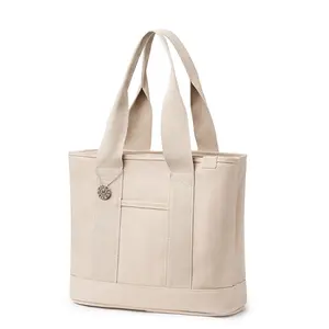 Factory Custom Waterproof Canvas Multi Pocket Shoulder Bag Ladies Handbags Lunch Tote Bags for Women