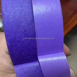 Cinta <span class=keywords><strong>de</strong></span> Enmascarar Automotriz <span class=keywords><strong>de</strong></span> Papel Crepé Acrílico Morado Premium, Adhesivo en Aerosol <span class=keywords><strong>de</strong></span> 110-130 Grados, Revestimiento Plástico Sin Residuos para Automóviles - Product Image 3