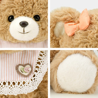 Bavoir en peluche ours en peluche adorable et câlin pour bébé, rembourrage en coton PP, doublure en maille lavée, cadeau pour enfant, confort