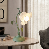 Lampu Meja Bunga Romantis Gaya Eropa LED Hangat Elegan untuk Kamar Tidur Ruang Tamu Kantor Hotel Pencahayaan Rumah