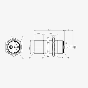 ประเภท MT-Balluff พร้อมเกลียว BCS M18BBI1-POC15D-S04K เซ็นเซอร์ตรวจจับระยะใกล้แบบคาปาซิทีฟ BCS00NW - Product Image 5