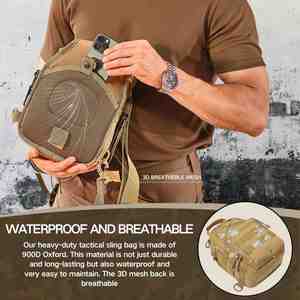 กระเป๋าสะพายไหล่ไนลอนทนทานสำหรับผู้ชาย เหมาะสำหรับกิจกรรมกลางแจ้ง ปั่นจักรยาน - Product Image 4