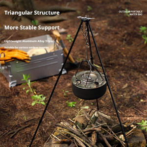 Support de cuisson portable en alliage d'aluminium pour <span class=keywords><strong>camping</strong></span>, trépied de feu de camp, support de pot suspendu extérieur, support de cuisson sauvage pour pique-nique - Product Image 3