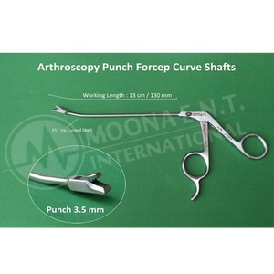 Pinces à punch artroscopiques standard 15 °   Pince à perforer orthopédique professionnelle en acier inoxydable à tige incurvée vers le haut - Product Image 6